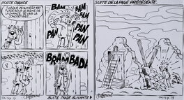 Henri Dufranne - Gai Luron t14 - la terre et ses surprises - Planche originale