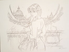 Jim - Couv. Marie Une nuit à Rome Tome 3 crayonné - Couverture originale