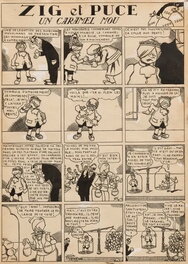 Alain Saint-Ogan - Zig et Puce aux Indes, un caramel mou - Planche originale