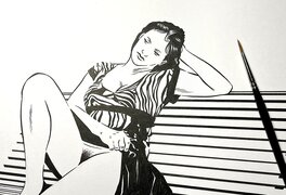 Echelle avec pinceau