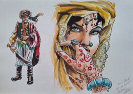 Jaap De Boer - Illustrations pour les lames de Shéhérazade - Illustration originale
