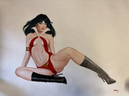 Enric Torres Prat - Awaiting - Vampirella - Original Illustration