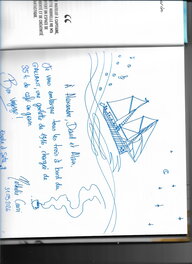 Nathalie Cauvi - Dédicace sur l'album De la graine à la tasse - Œuvre originale