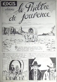 Joseph Garcia - Kocis - Page titre du Filtre de jouvence, parution dans Ivanhoé n°5 (Mon journal) - Planche originale