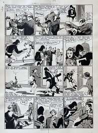 Chott - FANTAX CONTRE L’HOMME QUI TERRORISAIT NEW-YORK : PLANCHE ORIGINALE N°7 (TOME 4) - Planche originale