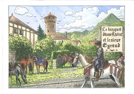 Philippe Tarral - Illustration pour le set de table du Banquet 2026 - Illustration originale