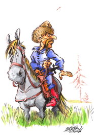 Wojciech Cichon - « Colonel Domino » / "Pułkownik Domino" - Illustration originale