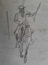 Crayonné  Jerry Spring à cheval