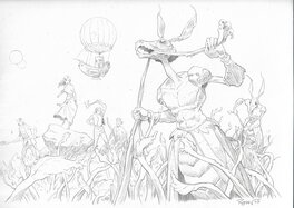 Olivier Roman - Illustration de science-fiction - Planche originale