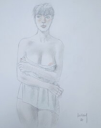 André Juillard - Louise sortant de la douche - oeuvre couleur - Illustration originale