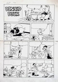 Cesar Feroli Pelaez - Planche Original Disney - Le Journal de Mickey 1863 Le nerf de la guerre / Die Wurzel allen Übels - Comic Strip