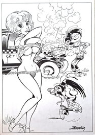 Slavisa Cirovic - Nathalie, Gaston et Gastoon - Original Illustration
