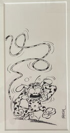 Batem - Marsupilami éméché - Illustration originale