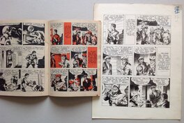 Et les Pages 7 et 8 de cette Aventure parues tel quel dans le Petit format Humo Rancho 11 ( qui ne sera Pas joint a la Vente..., c'est pour vous monter sa Publication , Planche Publiée !! a droite ) .