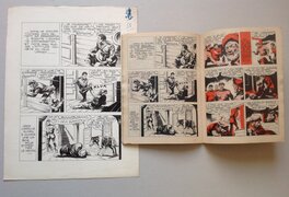 Et les Pages 9 et 10 de cette Aventure parues tel quel dans le Petit format Humo Rancho 11 (qui ne sera Pas joint a la Vente..., c'est pour vous monter sa Publication , Planche Publiée !! a gauche ) .