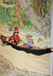 Marc Wasterlain - Parodie Hergéenne - L'Oreille cassée - Original Illustration