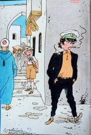 Marc Wasterlain - Parodie Hergéenne - Le Crabe aux pinces d'or (2) - Illustration originale