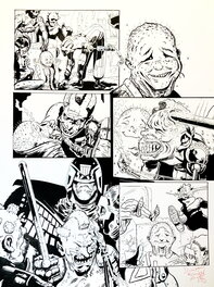 Stewart Kenneth Moore - JUDGE DREDD: The UNREALISTS, Page 3 original Inks. - Comic Strip
