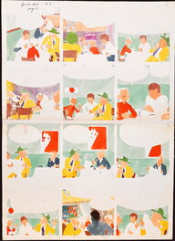 Verso de la planche avec aquarelle mise en couleurs