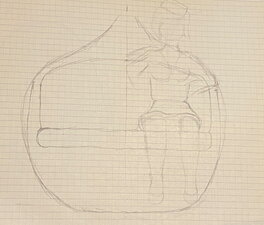 François Walthéry - François Walthéry, ensemble de croquis préparatoires pour le Petit Avion de la Place Saint-Lambert à Liège. - Œuvre originale