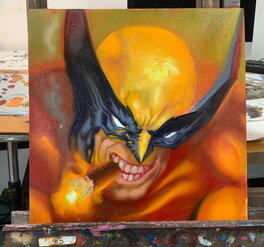 Stewart Kenneth Moore - Wolverine Oil Study - Œuvre originale