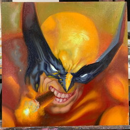Stewart Kenneth Moore - Wolverine Oil Study - Original art