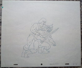. - Dessin d'animation original he-man (musclor et les maitres de l'univers) - Original art