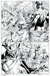 Jim Lee - Justice League #9 p15 - Planche originale