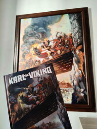 Karl THE VIKING - Original art and published book cover.