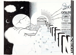 Chris Ware - Pantheon Books Catalog - Summer 2000 - Wraparound Cover (Jimmy Corrigan) - Couverture originale