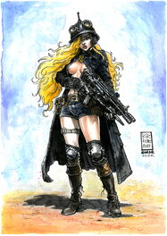 Arkadiusz Klimek - Planétoïde sans loi - Femmes travailleuses steampunk - Valkyrie - Original Illustration
