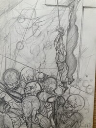 Detail of hoisted man.