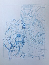 Stewart Kenneth Moore - Judge Dredd Prelim / sketch - Dédicace