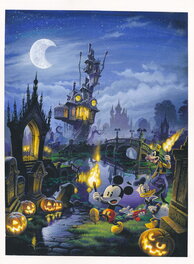 Alexis Nesme - Mickey and the Haunted Graveyard - Original Illustration