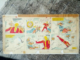Fred Fredericks - Planche originale Mandrake + calque couleur d'origine / Fred Fredericks - Planche originale