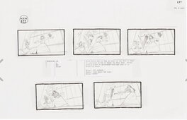Studios Disney - Storyboard original de Mulan (Walt Disney, 1998) - Planche originale