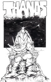 Justin Guenet - Thanos  infinity gauntlet - Illustration originale