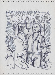 Dick Matena - Dick Matena | 1987 | De laatste 5 dagen van E.A. Poe schets cover WVV 74 - Original art