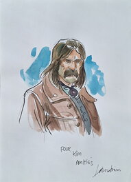 Jacques Lamontagne - Portrait dur la série Wildwest - Planche originale