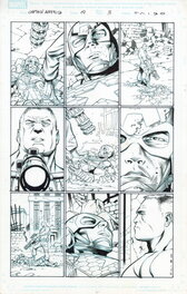 Carlos Pacheco - Planche originale 3 de l’Issue 14 de Captain America - Comic Strip