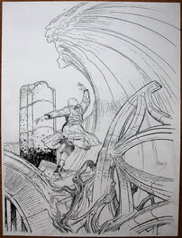 François Boucq - Face de Lune - Original Illustration