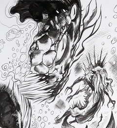 L'ombre de Dagon (planche 53, détail) L'ombre de Dagon (planche 53, détail)