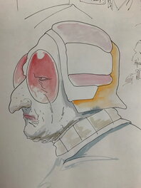 Stewart Kenneth Moore - Study for Elder George - JUDGE DREDD SKETCHBOOK - Original art