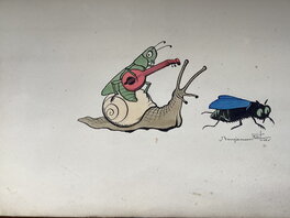 Benjamin Rabier - Scene d insectes - Comic Strip
