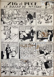 Alain Saint-Ogan - Zig et PUCE en INDE - Planche originale