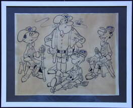 Louis Salvérius - Poster Les Tuniques bleues première époque - Original Illustration