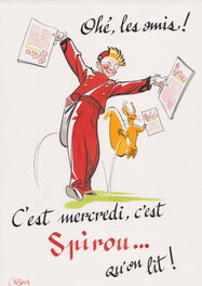 Al Severin - Spirou qu'on lit ! - Original Illustration