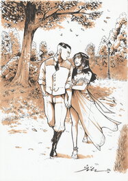 Julien Motteler - Lady Whitechapel (L'inspecteur Thomas Bound et Manni) - Original Illustration