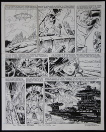 Jean-Claude Mézières - Valérian Métro Châtelet Direction Cassiopée - Planche originale