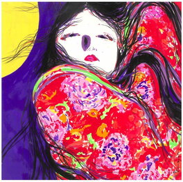 Yoshitaka Amano - Cover art for Rêves et Portraits by Yoshitaka Amano - Original Illustration